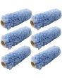 6 x ProDec Long Pile Woven Polyamide Blue Roller Sleeves 9"