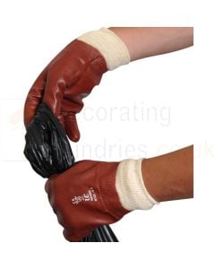 flexible Red PVC Coated Gloves (Red Riggers)