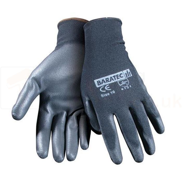 Black PU Gripper Gloves Extra Large (Size 10)