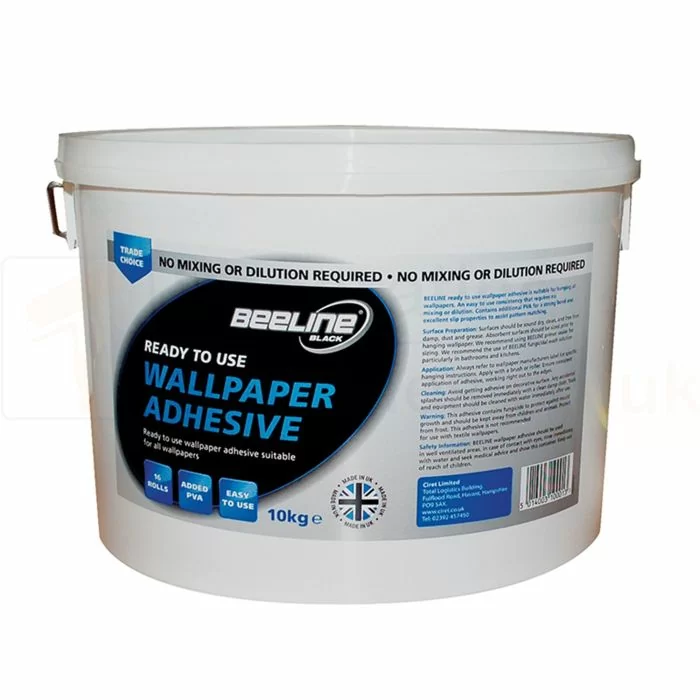 Beeline Ready To Use Wallpaper Adhesive 5kg 10kg (White Top Adhesive) -  Decorating Sundries - Decorating Supplies