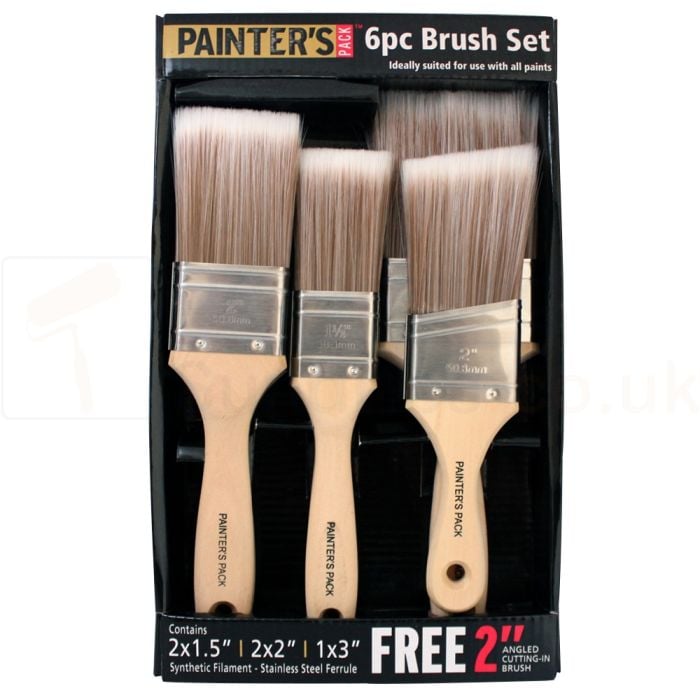 Painters Pack 6 Piece Synthetic Brush Set