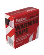Prodec Red and White Warning Tape