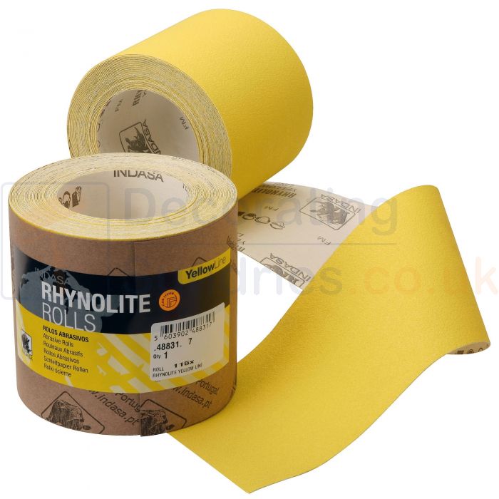 Rhynolite Yellowline Oxide Abrasive Roll 115mm X 5m